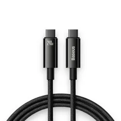 USB кабель Baseus Tungsten Gold Fast charging Type-C to Type-C 240W 1m Black (CAWJ040001) - основне фото