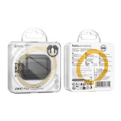 Hoco EW47 Plus TWS (carbon fiber pattern version) Black - Фото 1