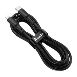 USB кабель Avantis AC-87ci Plus 2m Silicone PD 27W Type-c to lightning Black - основне фото
