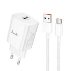 МЗП Avantis A839 33W Turbo charger  with Type-C cable White - основне фото