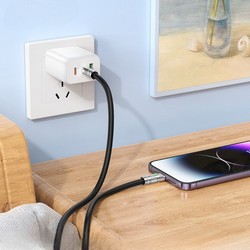 Avantis AC-89ci Powerful Silicone cable Type-c to Lightning 27W Black - Фото 4