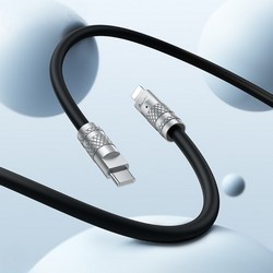 Avantis AC-89ci Powerful Silicone cable Type-c to Lightning 27W Black - Фото 5
