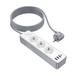 Мережевий подовжувач Borofone BAC9 (PD20W/1C3A) EU White - Photo 2