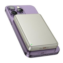 Power Bank Hoco Q24 Elegant 22.5W PD20W with cable and magnetic 10000mAh White milk - Фото 2