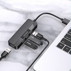 USB HUB Jokade JC009-G 4in1 converter USB2.0*4 0.2m Black - Photo 2