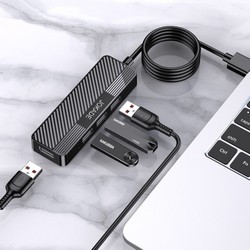 USB HUB Jokade JC009-H 4in1 converter USB2.0*4 1.2m Black - Photo 2