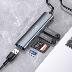USB HUB Jokade JC012 multi-function converter USB3.0*3+SD+TF Black - Photo 2