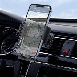 Автотримач Avantis AH-590 Delicate press type center console car holder Black - Фото 4