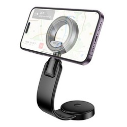 Автотримач Hoco H71 Magnetic Ring Black/Grey - Photo 3