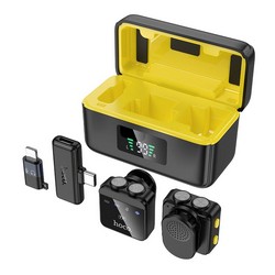 Бездротова мікрофонна система HOCO L17 Dual-mic magnetic wireless iPh/Type-C Black - Photo 2