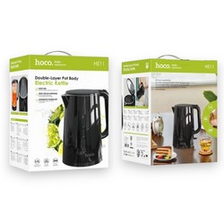 Електрочайник HOCO HE11 1,7L electric kettle (EU) Black - Фото 1
