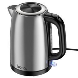 Електрочайник HOCO HE12 1,7L stainless steel electric kettle (EU) Stainless Steel - Фото 2