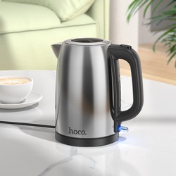 Електрочайник HOCO HE12 1,7L stainless steel electric kettle (EU) Stainless Steel - Фото 4