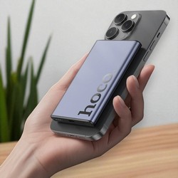 Power Bank Hoco Q32 Bird PD20W wireless magnetic 5000 mAh Metal grey - Photo 2