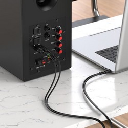 Audio cable Borofone BL11 3,5mm to double RCA Black - Фото 2