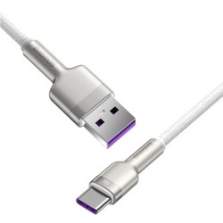 USB кабель Baseus Cafule Series Metal Data Cable USB to Type-C 66W 1m White (CAKF000102) - Фото 2