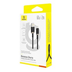 USB кабель Baseus Dura Series Fast Charging Cable USB to Type-C 60W 2m Gold+Black - Фото 1