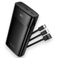 Power Bank Avantis A386 Pro High Speed Built in Cable 22.5W 20000 mAh Black - Фото 2