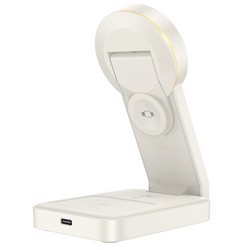 БЗП Hoco CQ3 Motorcycle folding 3-in-1 magnetic wireless fast charger  White - Photo 2