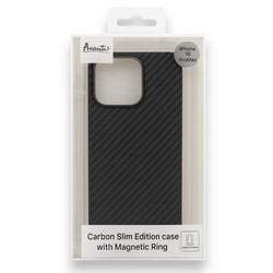 Чохол Avantis Carbon Slim Edition case with Magnetic Ring для iPhone 17 Pro Black - Фото 1