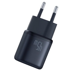 Мережевий зарядний пристрій Baseus PicoGo GaN Fast charger 1C 45W EU Cosmic Black - Фото 2