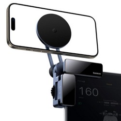 Автотримач Baseus MaxView Magnetic car mount for In-Vehicle Infotainment Space grey - Фото 2
