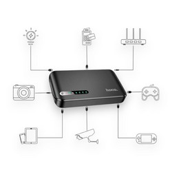 Джерело безперебійного живлення Hoco DB62 Mini UPS 20000 mAh Black - Фото 3