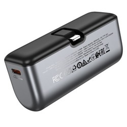 Power Bank Hoco Q31 PD20W with cable Lightning 5000 mAh Black - Фото 3