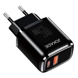 МЗП Jokade JB124 USB-C PD45W +USB-A 22,5W Black - Фото 2