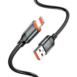 USB кабель Jokade JA054 Series fast silicone cable Lightning 1m Black - Фото 2