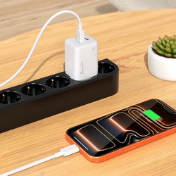 Мережевий зарядний пристрій Avantis A898 GaN 2USB-C port PD45W White - Фото 3