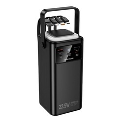Power Bank Borofone BJ65A Power 22,5W + PD20W + four cables 50000 mAh Black - Фото 2