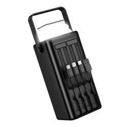 Power Bank Borofone BJ65A Power 22,5W + PD20W + four cables 50000 mAh Black - Фото 3