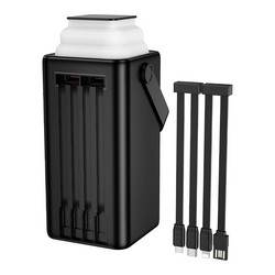 Power Bank Borofone BJ65B Power 22,5W + PD20W + four cables 80000 mAh Black - Фото 3