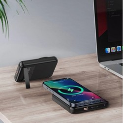 Power bank XO PR264 Magnetic 15W wireless charging PD20W 10000 mAh Black - Фото 2