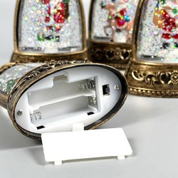 Нічник "Різдвяний ліхтар" 13*8,5 см AT-DS16 (Ялинка та сніговик у бронзому ліхтарі) - Фото 2