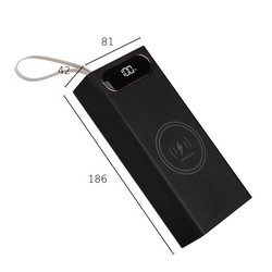 Корпус Multi-powerbank L16 під елементи 18650 до 16 шт. 22,5W+15W бездротова зарядка, ліхтар Black - Photo 4