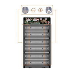 Корпус Multi-powerbank Q6 під елементи 21700 до 6 шт. 100W Black - Photo 5