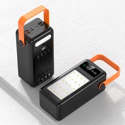 Корпус Multi-powerbank S21 під елементи 18650 до 21 шт. 22,5W ліхтар Black - Photo 2