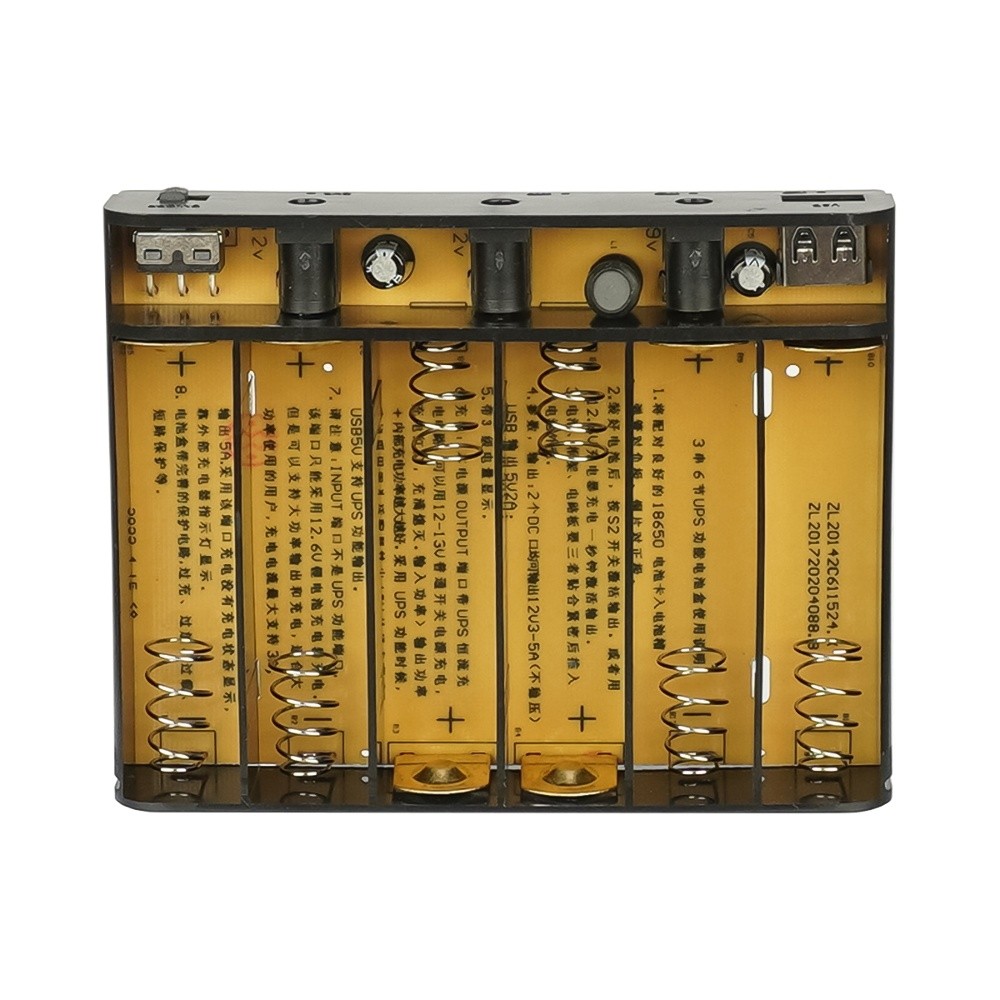 ДБЖ для мережевого обладнання 12V/9V/5V під акумулятори 18650 6шт - Фото 4