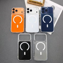 Чохол Avantis New clear case (TPU) with Magnetic Ring для iPhone 17 Pro Max Black - Фото 1