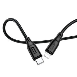 USB кабель Avantis AC-87CL PD 27W Silicone charging Type-c to lightning Black - Фото 2