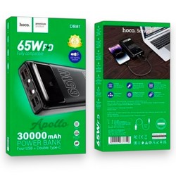 Power Bank Hoco DB81 Apollo PD65W 30000 mAh Black - Фото 1
