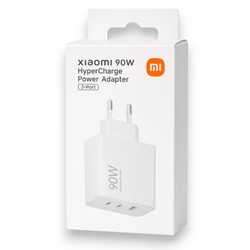 Мережевий адаптер Xiaomi 90W HyperCharge Power Adapter (3-Port) Original White - Фото 1