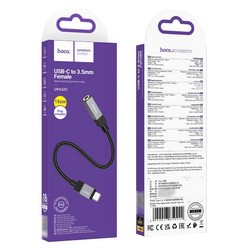 Перехідник Hoco UPA32C Type-С - Jack 3.5 Black - Фото 1