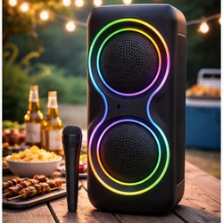 Колонка портативна MS-2040BT-W (25W*2) - Фото 2