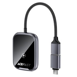 Автомобільний бездротовий CarPlay Acefast QC1 + Android auto wireless adapter Grey - Фото 3