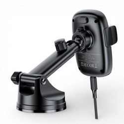Автотримач Acefast Magnetic D49 з бездротовою зарядкою Black - Фото 2
