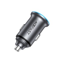 АЗП Acefast B15 65W USB-C+USB-A Grey - Фото 2