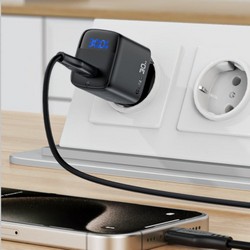 МЗП Acefast A115 PD30W GaN with digital display 1USB-C Black - Фото 3